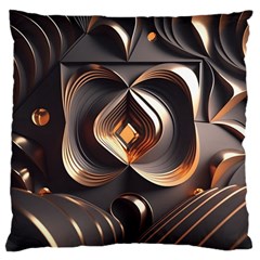 Ai Generated Swirls Space Design Fractal Light 3d Pattern Large Cushion Case (one Side)