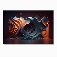 Ai Generated Space Design Fractal Light Motion Postcard 4 x 6  (pkg Of 10) by Ravend