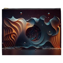 Ai Generated Space Design Fractal Light Motion Cosmetic Bag (xxxl) by Ravend