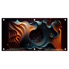 Ai Generated Space Design Fractal Light Motion Banner And Sign 4  X 2  by Ravend