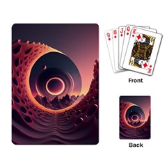 Ai Generated Swirl Space Design Fractal Light 3d Art Playing Cards Single Design (rectangle)