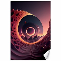 Ai Generated Swirl Space Design Fractal Light 3d Art Canvas 12  X 18 