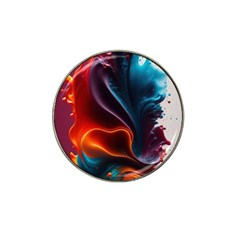 Ai Generated Swirl Splash Blaze Design Art Hat Clip Ball Marker by Ravend