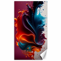 Ai Generated Swirl Splash Blaze Design Art Canvas 40  X 72 