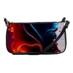 Ai Generated Swirl Splash Blaze Design Art Shoulder Clutch Bag by Ravend