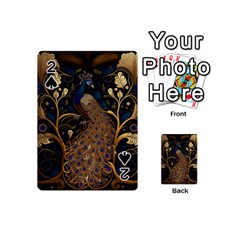 Peacock Plumage Bird Decorative Pattern Graceful Playing Cards 54 Designs (mini) by Ravend