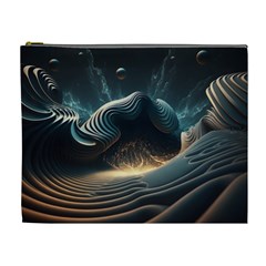 Ai Generated Swirl Space Design Fractal Light Cosmetic Bag (xl) by Ravend
