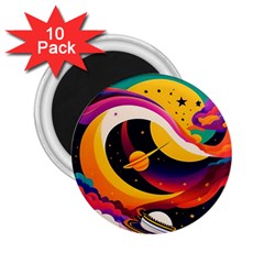 Ai Generated Moon Art Design Graphic Shape 2 25  Magnets (10 Pack) 