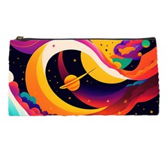 Ai Generated Moon Art Design Graphic Shape Pencil Case