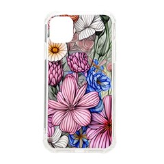 Broken And Budding Watercolor Flowers Iphone 11 Tpu Uv Print Case by GardenOfOphir