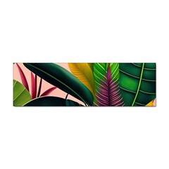 Ai Generated Tropical Leaves Foliage Wallpaper Sticker Bumper (100 Pack)
