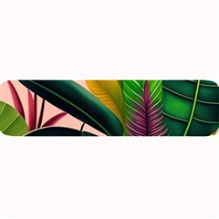 Ai Generated Tropical Leaves Foliage Wallpaper Large Bar Mat