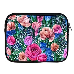 Bright And Brilliant Watercolor Flowers Apple Ipad 2/3/4 Zipper Cases by GardenOfOphir