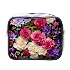 Ai Generated Roses Flowers Petals Bouquet Wedding Mini Toiletries Bag (one Side) by Ravend