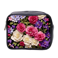 Ai Generated Roses Flowers Petals Bouquet Wedding Mini Toiletries Bag (two Sides) by Ravend