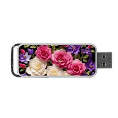 Ai Generated Roses Flowers Petals Bouquet Wedding Portable Usb Flash (two Sides) by Ravend