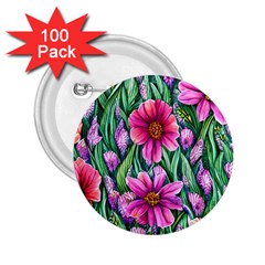 Cheerful And Cheery Blooms 2 25  Buttons (100 Pack)  by GardenOfOphir