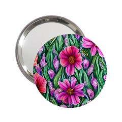 Cheerful And Cheery Blooms 2 25  Handbag Mirrors by GardenOfOphir