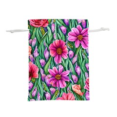 Cheerful And Cheery Blooms Lightweight Drawstring Pouch (m) by GardenOfOphir