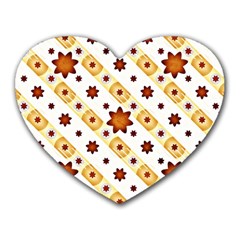 Background Floral Pattern Graphic Heart Mousepad