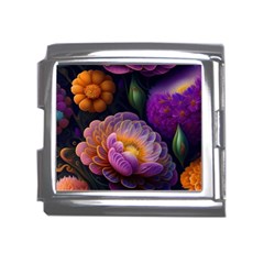 Ai Generated Flowers Plants Petals Buds Mega Link Italian Charm (18mm) by Ravend