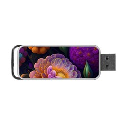 Ai Generated Flowers Plants Petals Buds Portable Usb Flash (two Sides)