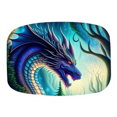 Ai Generated Dragon Fractal Art Texture Mini Square Pill Box by Ravend