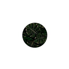 Monstera Plant Tropical Jungle Leaves Pattern 1  Mini Buttons by Ravend
