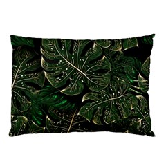 Monstera Plant Tropical Jungle Leaves Pattern Pillow Case by Ravend