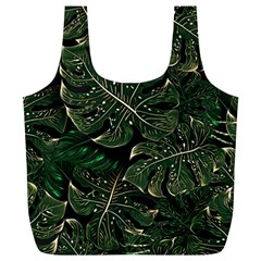 Monstera Plant Tropical Jungle Leaves Pattern Full Print Recycle Bag (xl)