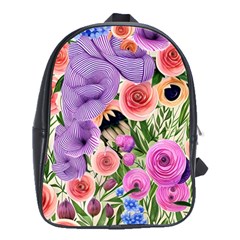 Brittle And Broken Blossoms School Bag (large) by GardenOfOphir