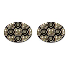 Background Art Pattern Design Graphic Cufflinks (Oval)