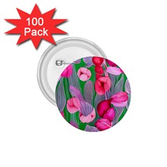 Mysterious And Enchanting Watercolor Flowers 1 75  Buttons (100 Pack)  by GardenOfOphir