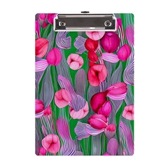 Mysterious And Enchanting Watercolor Flowers A5 Acrylic Clipboard