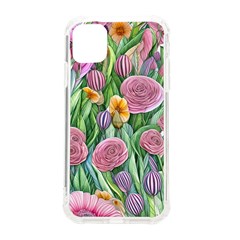 Delicate And Dazzling Watercolor Flowers Iphone 11 Tpu Uv Print Case by GardenOfOphir