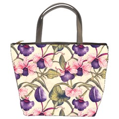 Flowers Pattern Decorative Wallpaper Scrapbooking Bucket Bag by Ravend