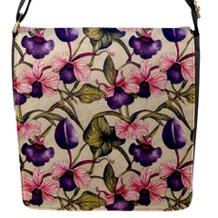 Flowers Pattern Decorative Wallpaper Scrapbooking Flap Closure Messenger Bag (s)