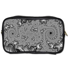 Fractal Background Pattern Texture Abstract Design Silver Toiletries Bag (one Side)