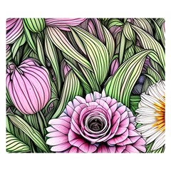 Sumptuous Watercolor Flowers Premium Plush Fleece Blanket (small) by GardenOfOphir