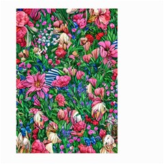 Dazzling Watercolor Flowers Large Garden Flag (two Sides) by GardenOfOphir