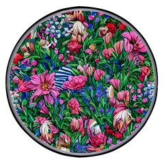 Dazzling Watercolor Flowers Wireless Fast Charger(Black)