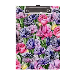 Majestic Watercolor Flowers A5 Acrylic Clipboard