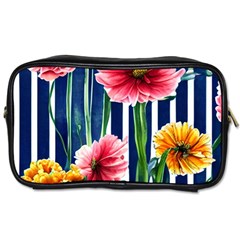 Charming And Cheerful Watercolor Flowers Toiletries Bag (one Side) by GardenOfOphir