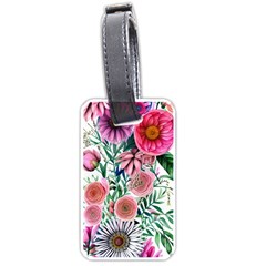 Captivating And Celestial Watercolor Flowers Luggage Tag (one Side) by GardenOfOphir