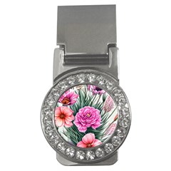 Color-infused Watercolor Flowers Money Clips (cz)  by GardenOfOphir