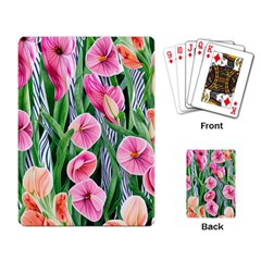 Classy Watercolor Flowers Playing Cards Single Design (rectangle) by GardenOfOphir