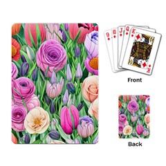 Classic Watercolor Flowers Playing Cards Single Design (rectangle) by GardenOfOphir