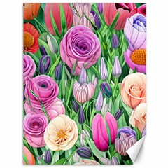 Classic Watercolor Flowers Canvas 36  X 48  by GardenOfOphir