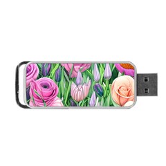 Classic Watercolor Flowers Portable Usb Flash (one Side) by GardenOfOphir