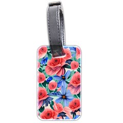 Classy Watercolor Flowers Luggage Tag (two Sides) by GardenOfOphir